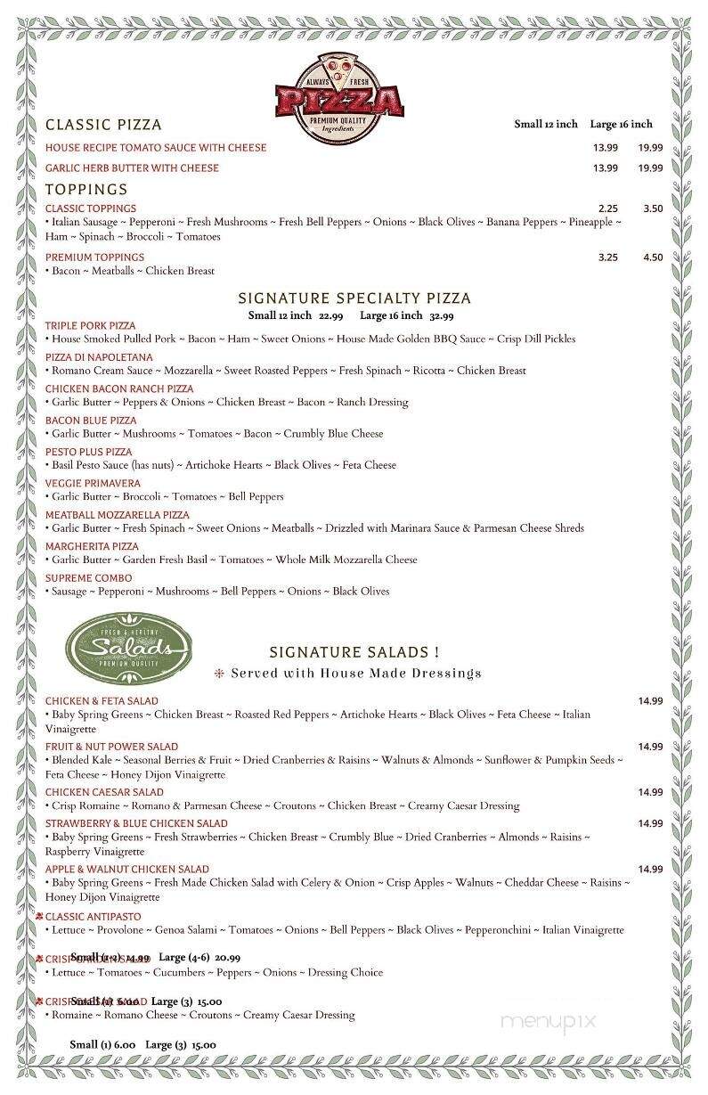 Cavallario's Bayside Pizza - Alexandria Bay, NY menu_pic
