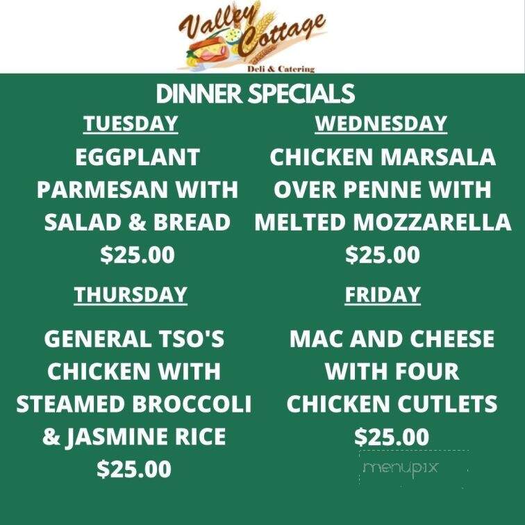Valley Cottage Deli - Valley Cottage, NY menu_pic