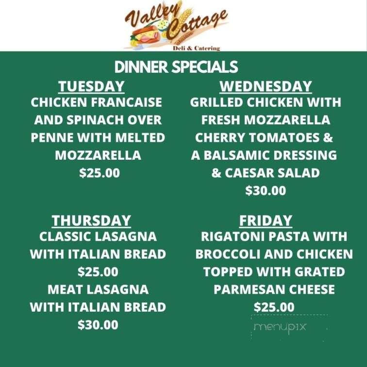 Valley Cottage Deli - Valley Cottage, NY menu_pic