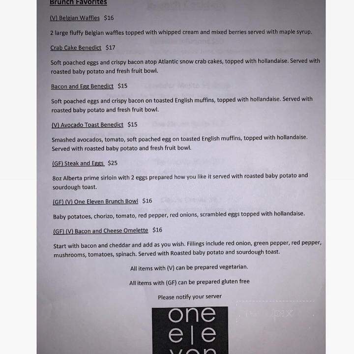 One Eleven Grill - Red Deer, AB
