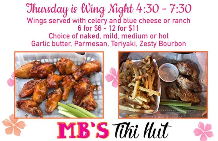 MB's Tiki Hut - Ocklawaha, FL menu_pic