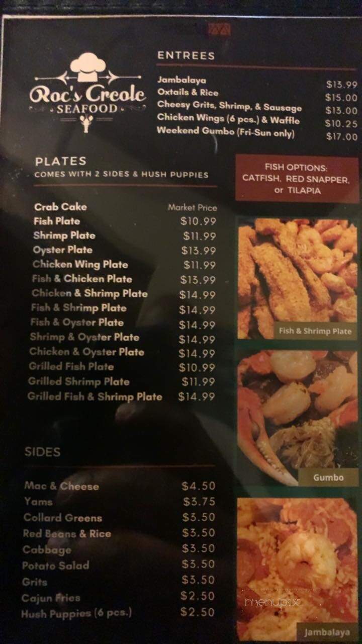 Roc's Creole Seafood - Fontana, CA menu_pic