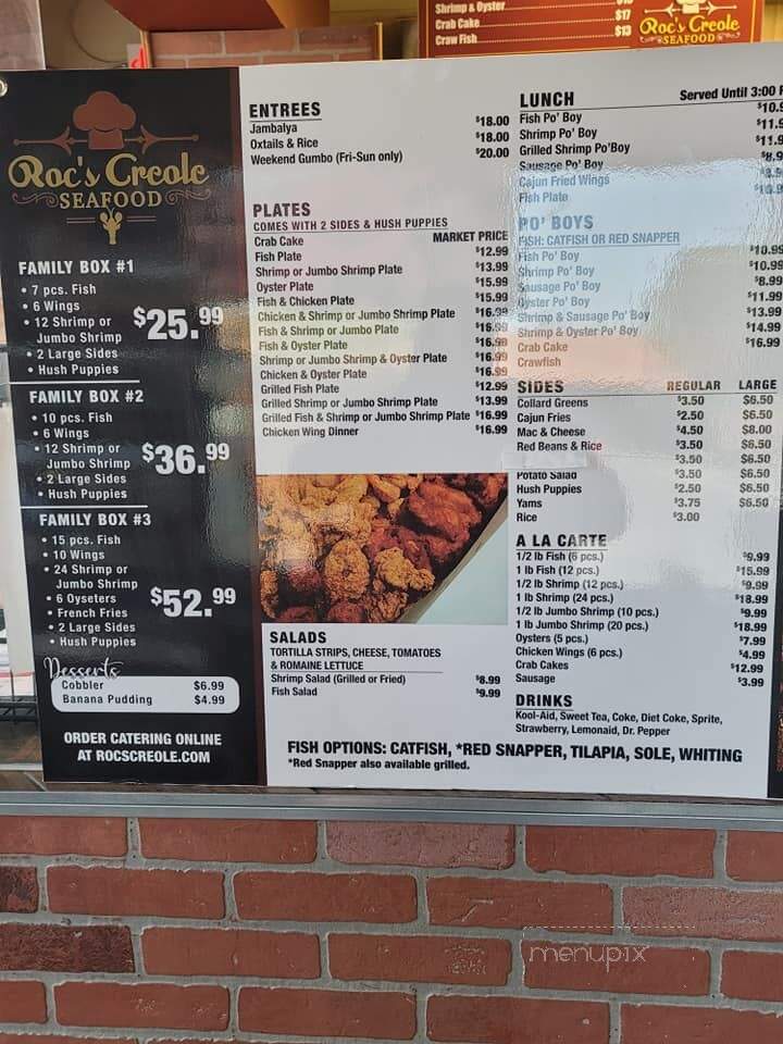 Roc's Creole Seafood - Fontana, CA menu_pic