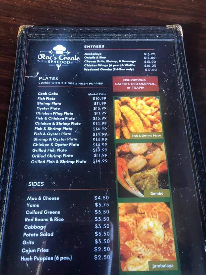 Roc's Creole Seafood - Fontana, CA menu_pic