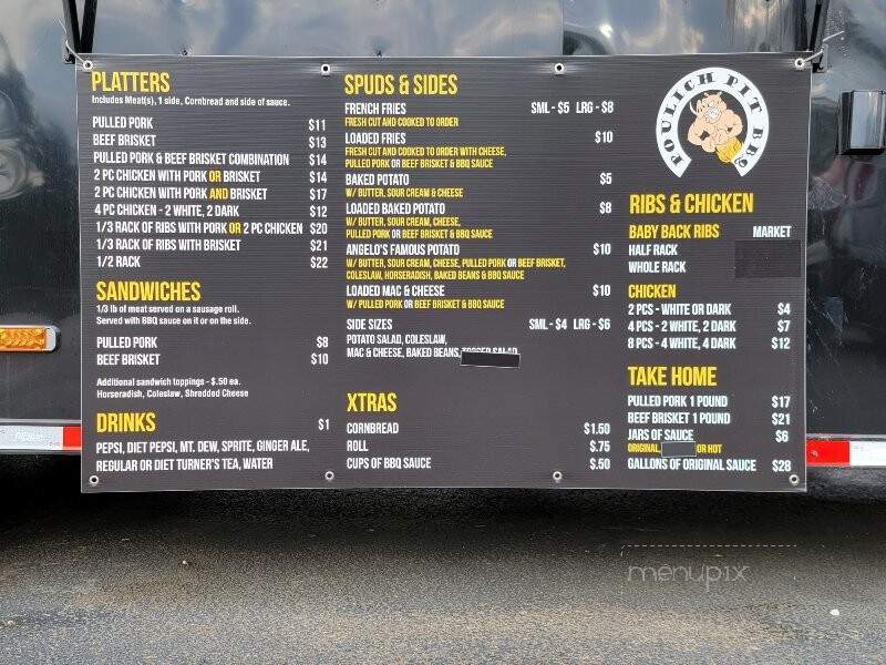 Poulich Pit BBQ - New Stanton, PA menu_pic