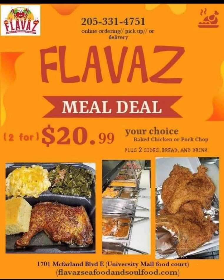 Flavaz Seafood & Soul Food Restaurant - Tuscaloosa, AL menu_pic