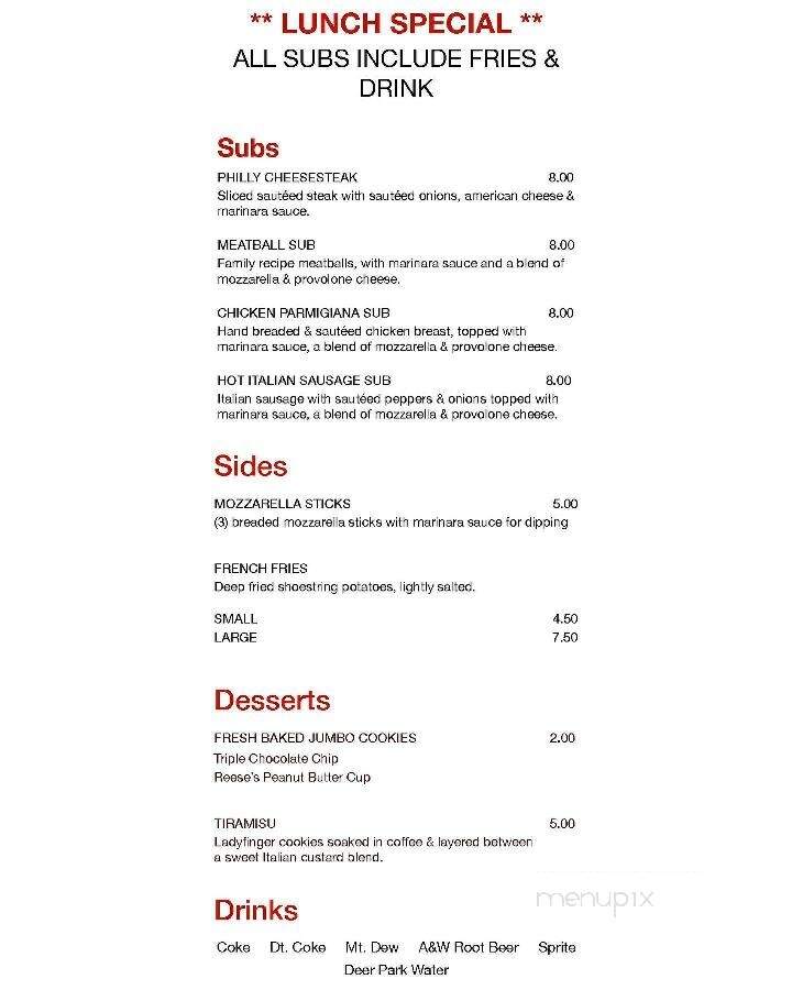 Italian Job Food Truck - Carlisle, PA menu_pic