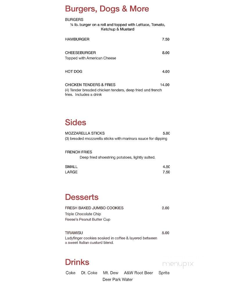 Italian Job Food Truck - Carlisle, PA menu_pic