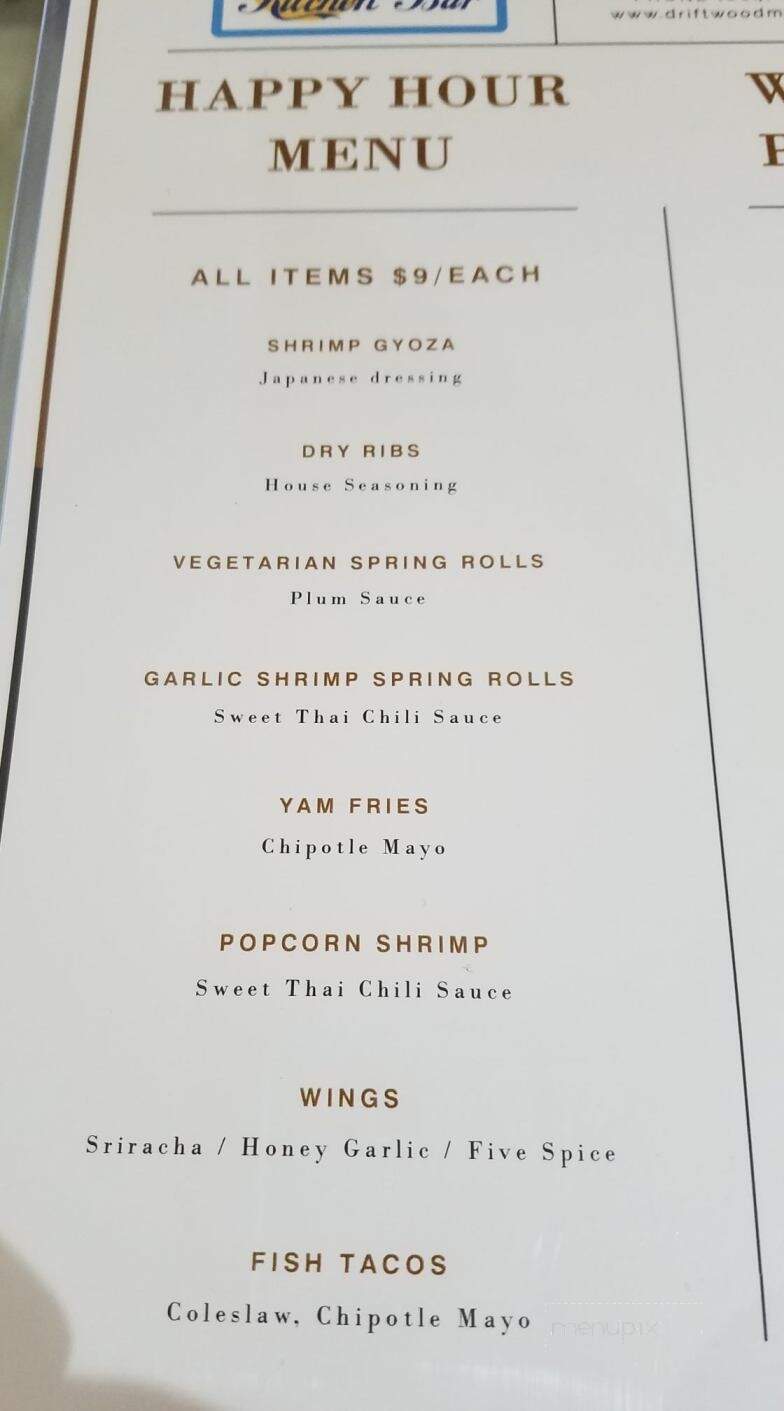 Beachside Kitchen Bar - Sechelt, BC menu_pic