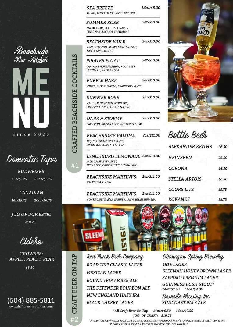 Beachside Kitchen Bar - Sechelt, BC menu_pic