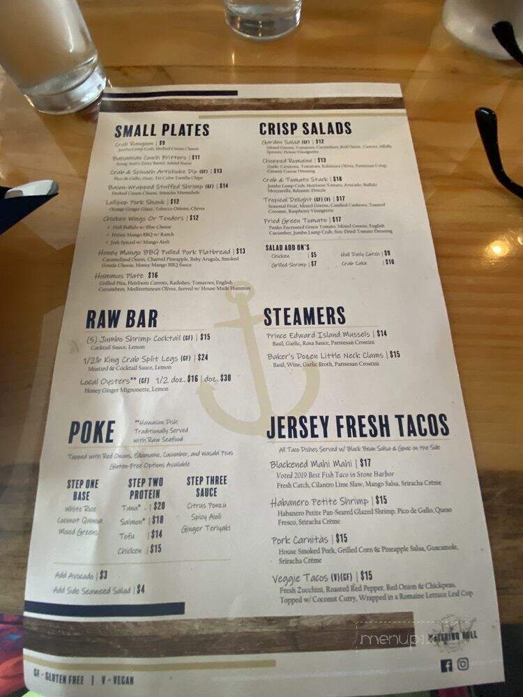 The Watering Hull - Stone Harbor, NJ menu_pic