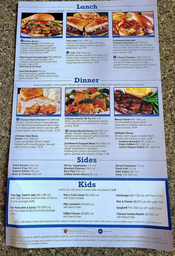 Country Pride Restaurant - Harrisville, PA menu_pic