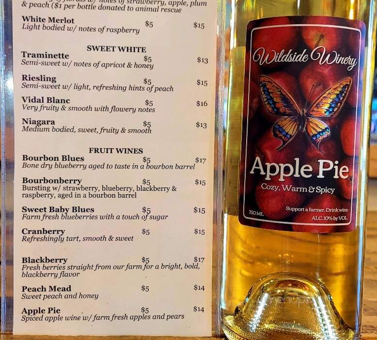 Wildside Winery - Versailles, KY menu_pic