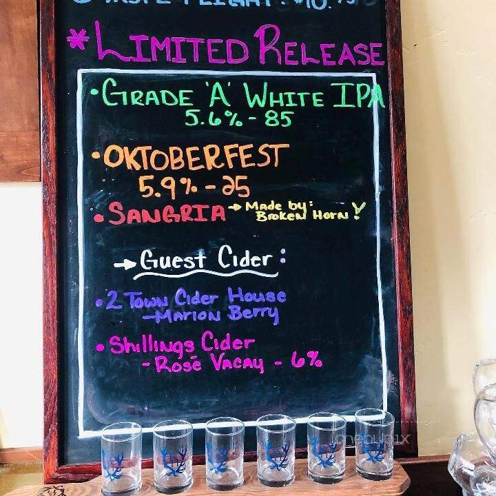 Broken Horn Brewing Company - McCall, ID menu_pic