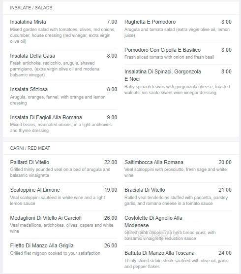 Silver Spoon: Ristorante Italiano - Rochester, MI menu_pic