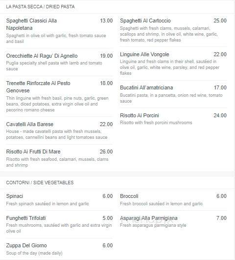 Silver Spoon: Ristorante Italiano - Rochester, MI menu_pic