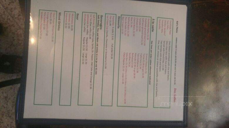 Dos Gallos - Humble, TX menu_pic