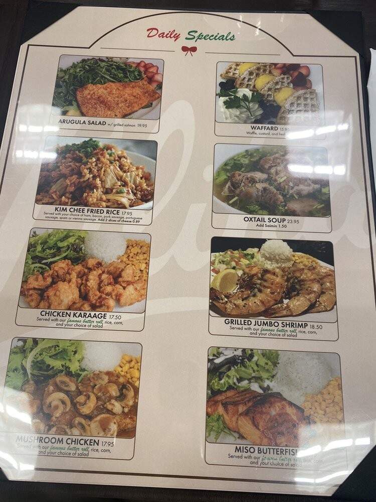 Liliha Bakery - Honolulu, HI menu_pic