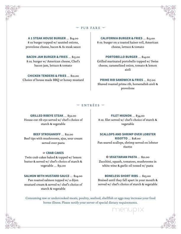 Ashley's Signature Restaurant - Easton, PA menu_pic