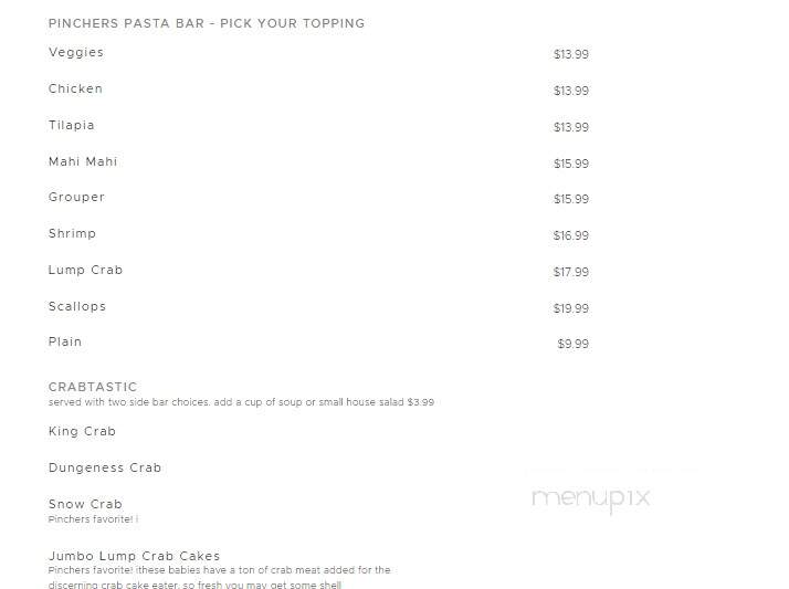 Pinchers Crab Shack - Sarasota, FL menu_pic