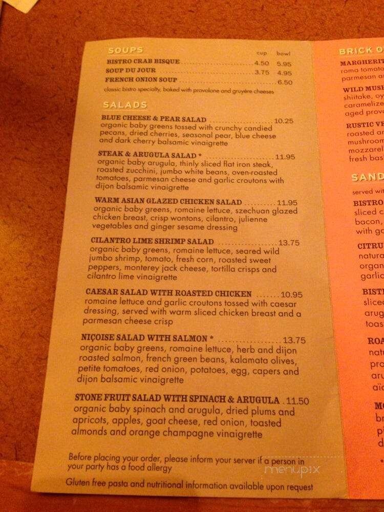 Cafe Bistro at Nordstrom's-la Cantera - San Antonio, TX menu_pic