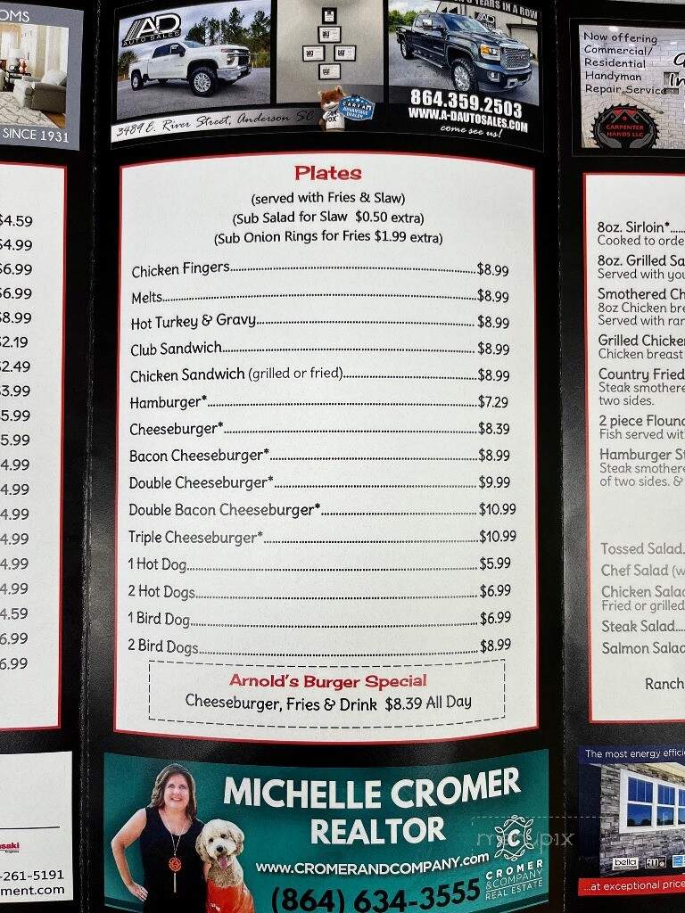 Arnold's of Anderson - Anderson, SC menu_pic