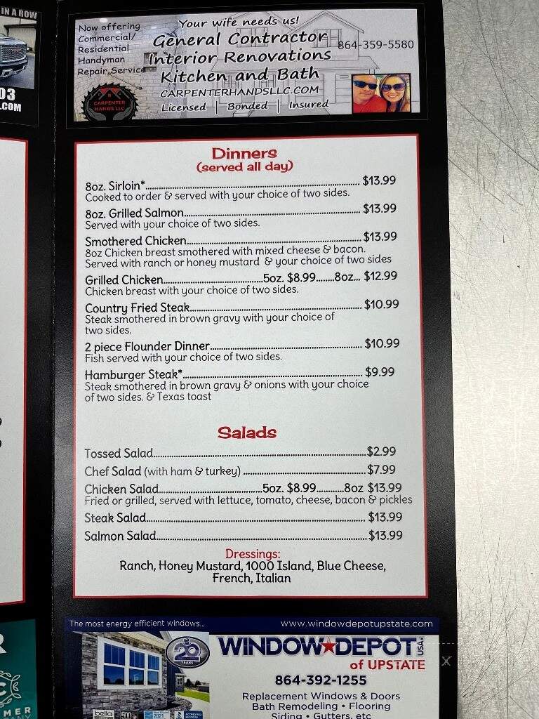 Arnold's of Anderson - Anderson, SC menu_pic