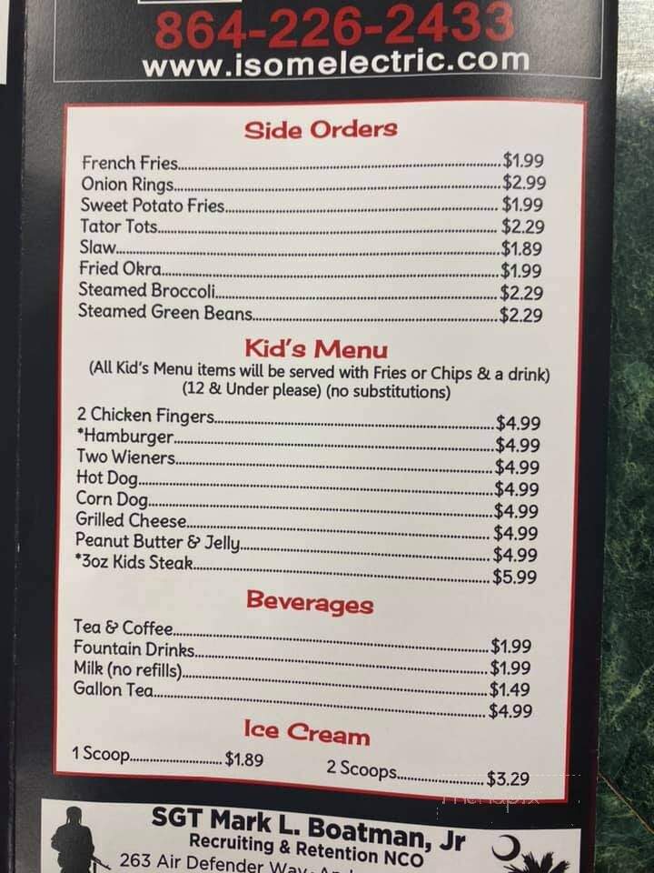 Arnold's of Anderson - Anderson, SC menu_pic