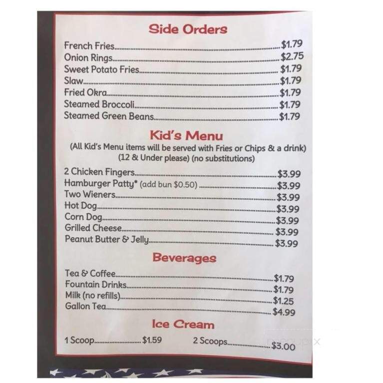 Arnold's of Anderson - Anderson, SC menu_pic