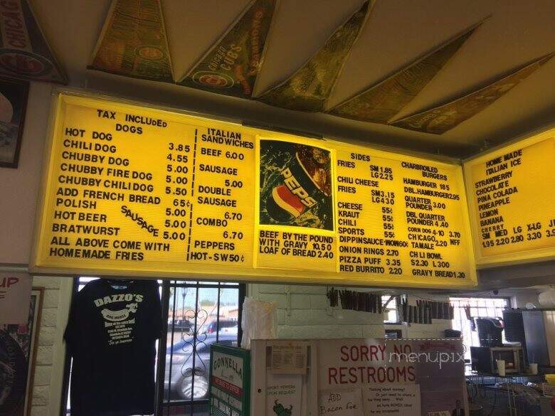 Dazzo's Dog House - Glendale, AZ menu_pic