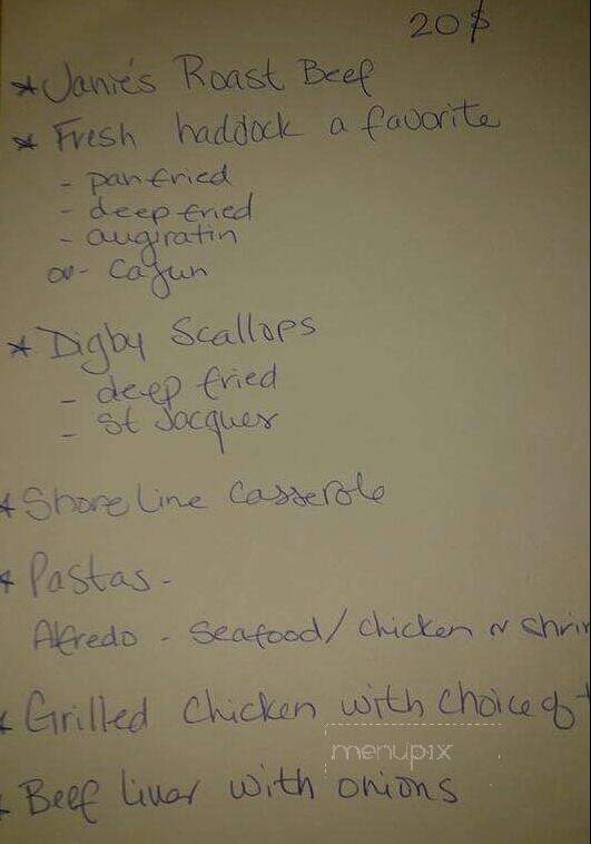 Bell Buoy Restaurant & Supper House - Baddeck, NS menu_pic