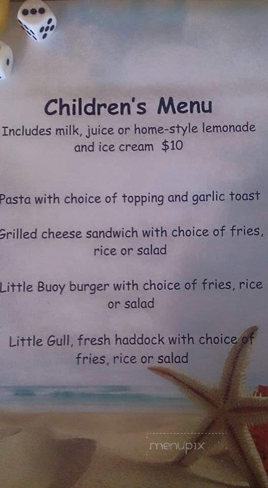 Bell Buoy Restaurant & Supper House - Baddeck, NS menu_pic