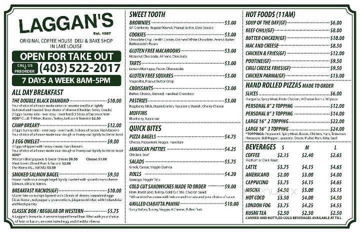 Laggan's Mountain Bakery & Delicatessen - Lake Louise, AB menu_pic