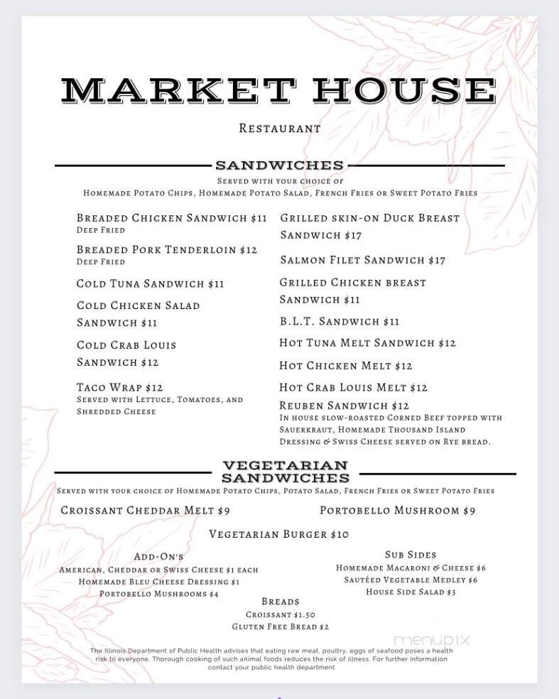 Market House Restaurant - Galena, IL menu_pic