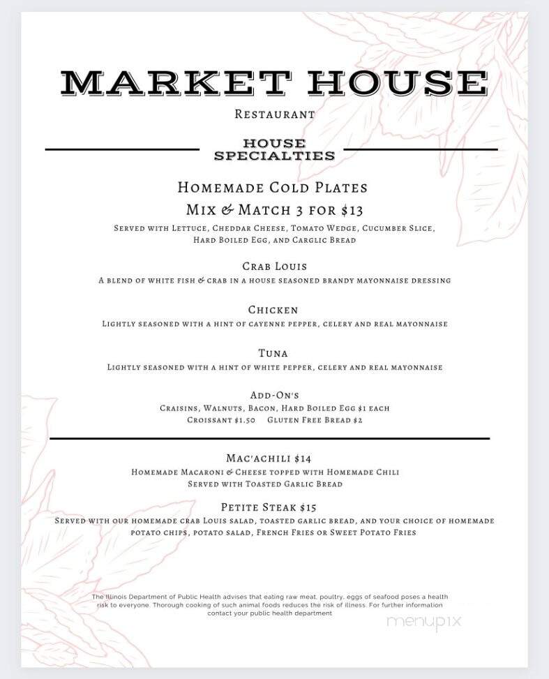 Market House Restaurant - Galena, IL menu_pic
