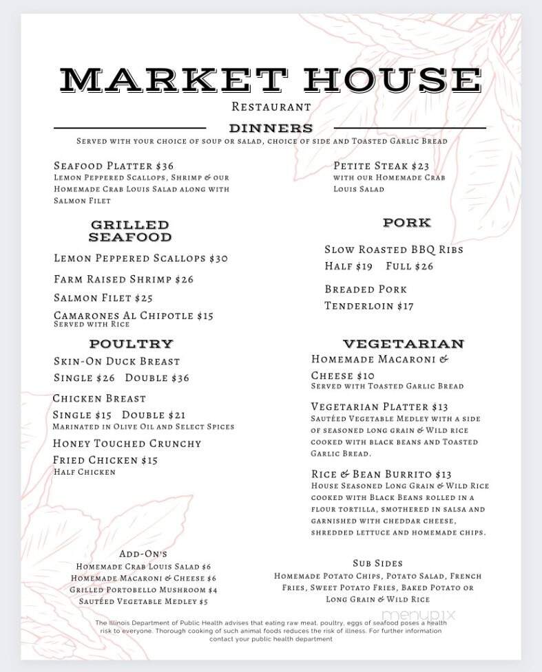 Market House Restaurant - Galena, IL menu_pic