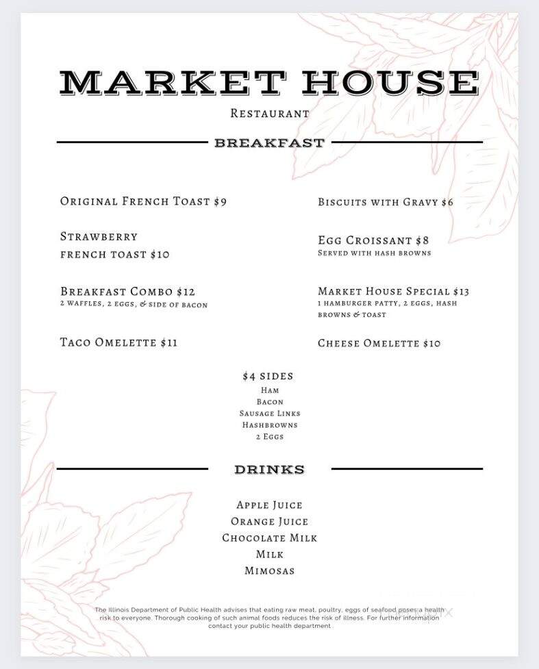 Market House Restaurant - Galena, IL menu_pic