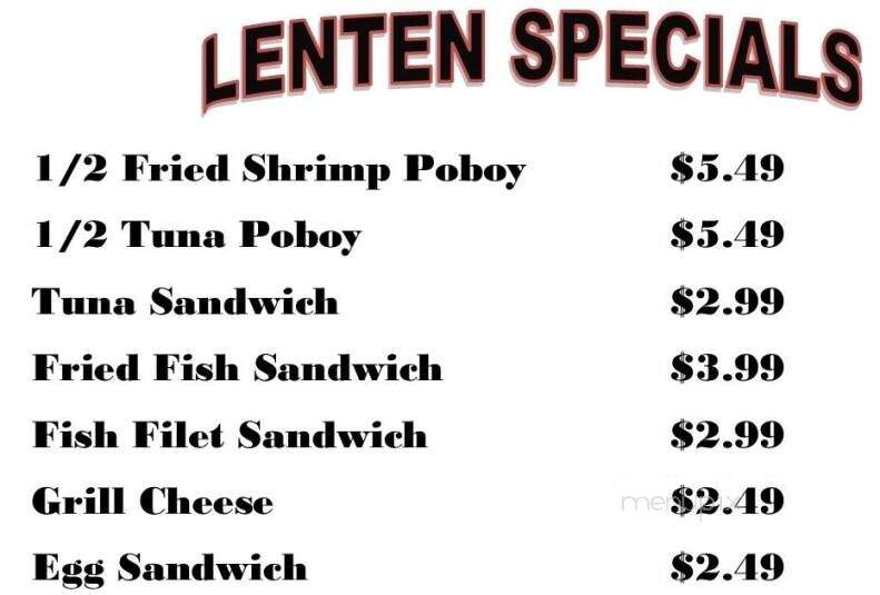 Frosto Drive Inn - Crowley, LA menu_pic