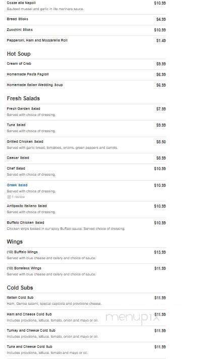 Bella Pizza - North East, MD menu_pic