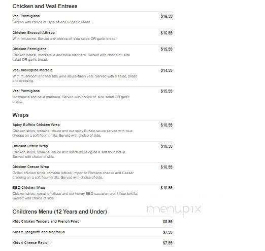 Bella Pizza - North East, MD menu_pic