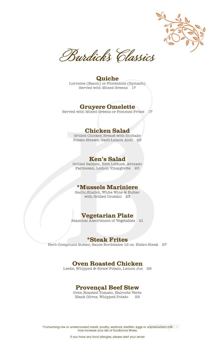 Burdick Chocolate Cafe - Walpole, NH menu_pic