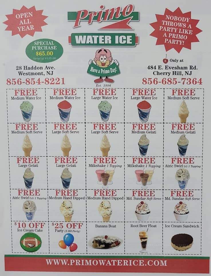 Primo Water Ice Inc - Haddon Township, NJ