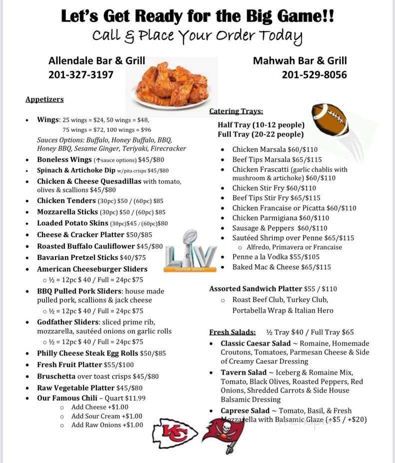 Mahwah Bar & Grill - Mahwah, NJ menu_pic