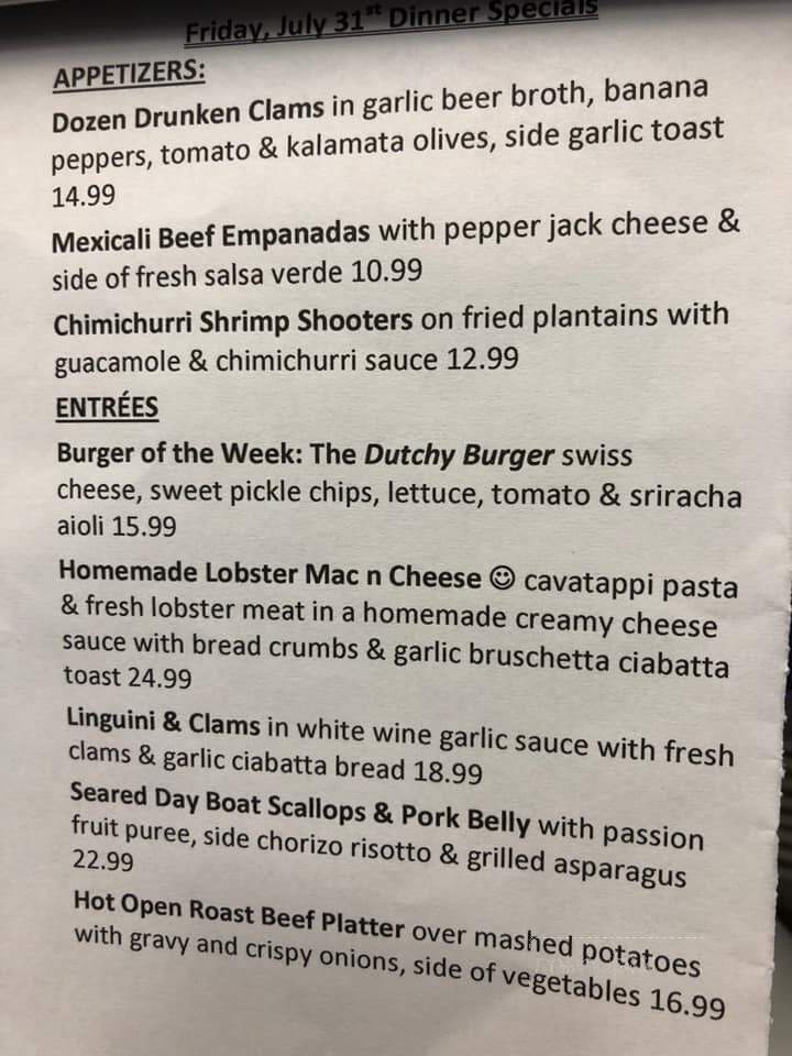 Mahwah Bar & Grill - Mahwah, NJ menu_pic