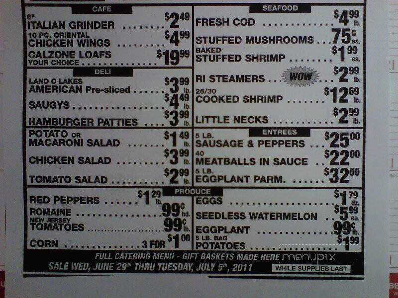 1302 Market Place (Roman Deli) - Johnston, RI menu_pic