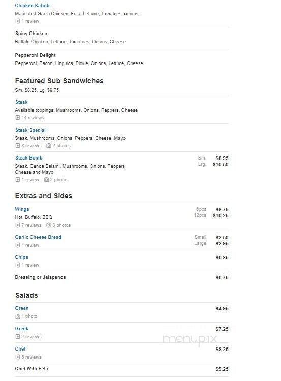 Boston House Of Pizza - Lemoore, CA menu_pic