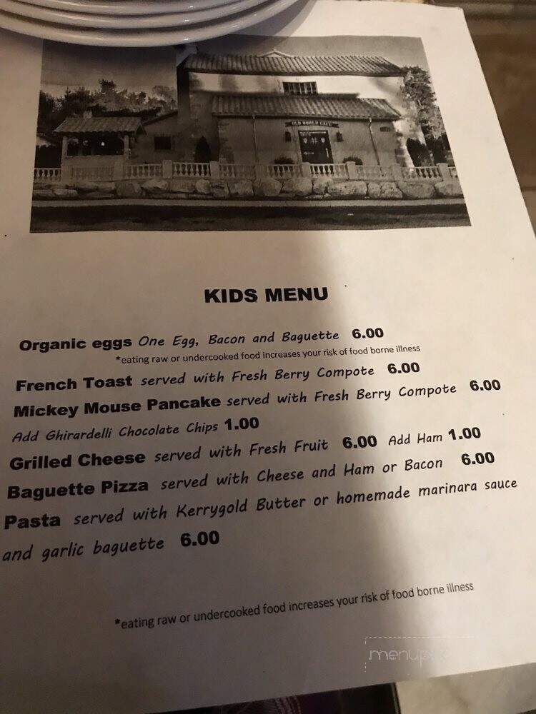 Old World Cafe - Cross Village, MI menu_pic