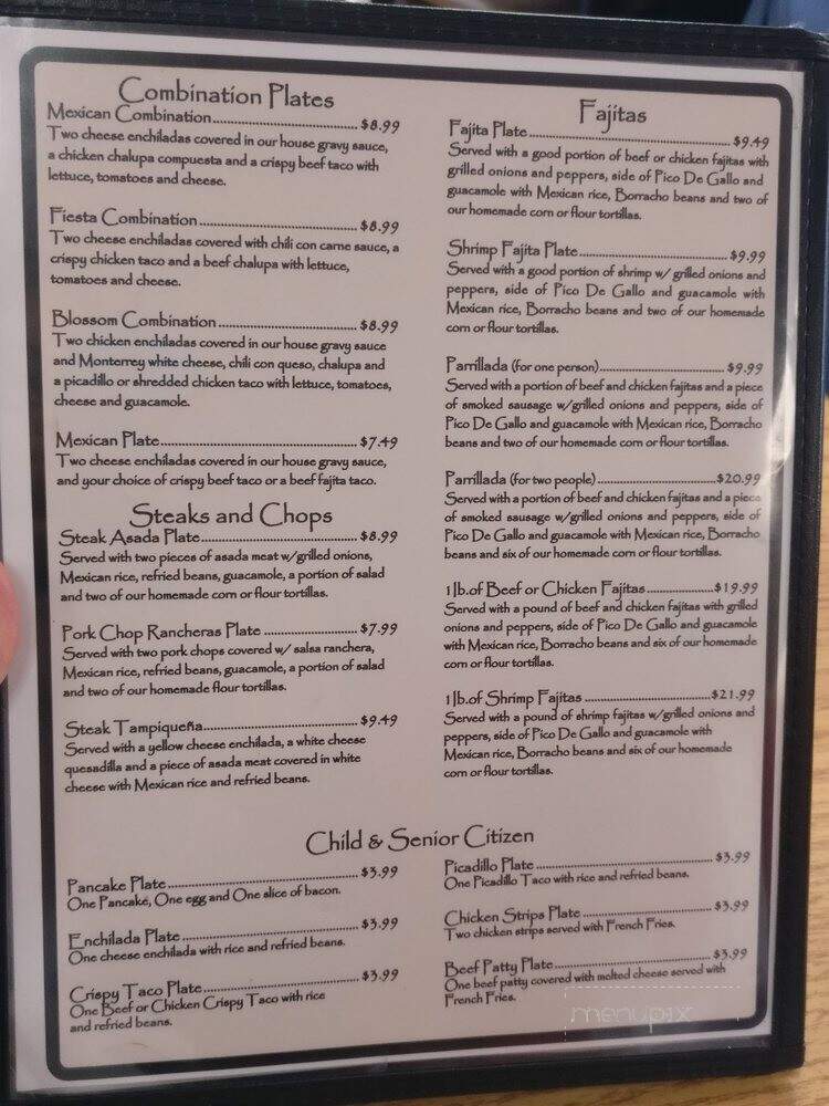 Brenda's Mexican Restaurant - San Antonio, TX menu_pic