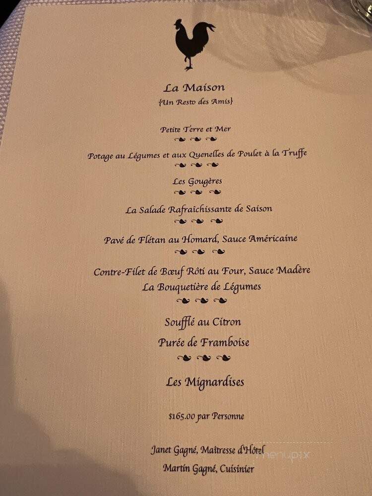 La Maison - Pottstown, PA menu_pic