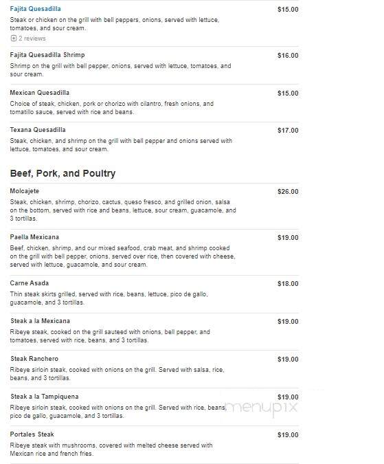 Los Portales Mexican Restaurant - Dallas, GA menu_pic